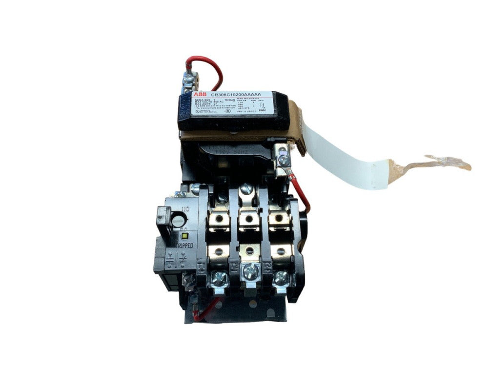GE CR306C10200AAAAA Motor Contactor/Starter, 600VAC, 27A, NEMA Size 1, 10HP Max