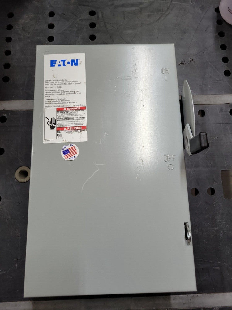 Eaton DG222NGB 60A 240V General Duty Safety Switch, 1PH Fusible~ New Old Stock