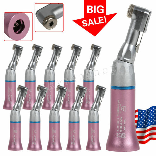 1-10 NSK Style Dental Contra Angle Handpiece Slow Low Speed E-type Pink UF2