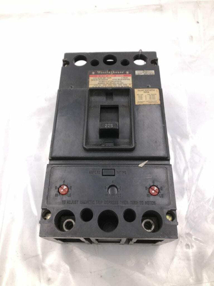 Westinghouse JA2225W 225A 2 Pole Molded Case Circuit Breaker 600VAC 250VDC