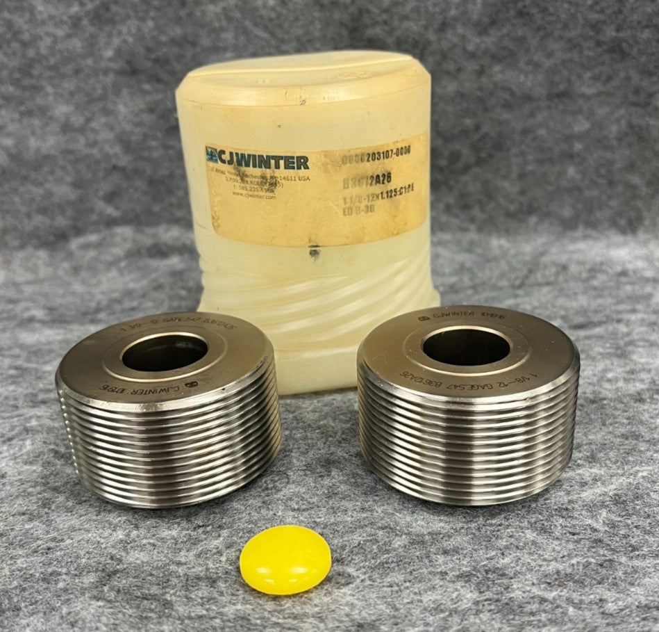 CJ WINTER 1-1/8'-12 THREAD ROLLS LOT OF 2