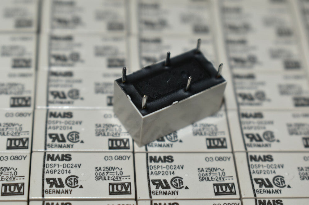 [Box of 50] Matsushita Panasonic DSP1-DC24V Power Relay 6-Pin DSP Relay DSP1-24