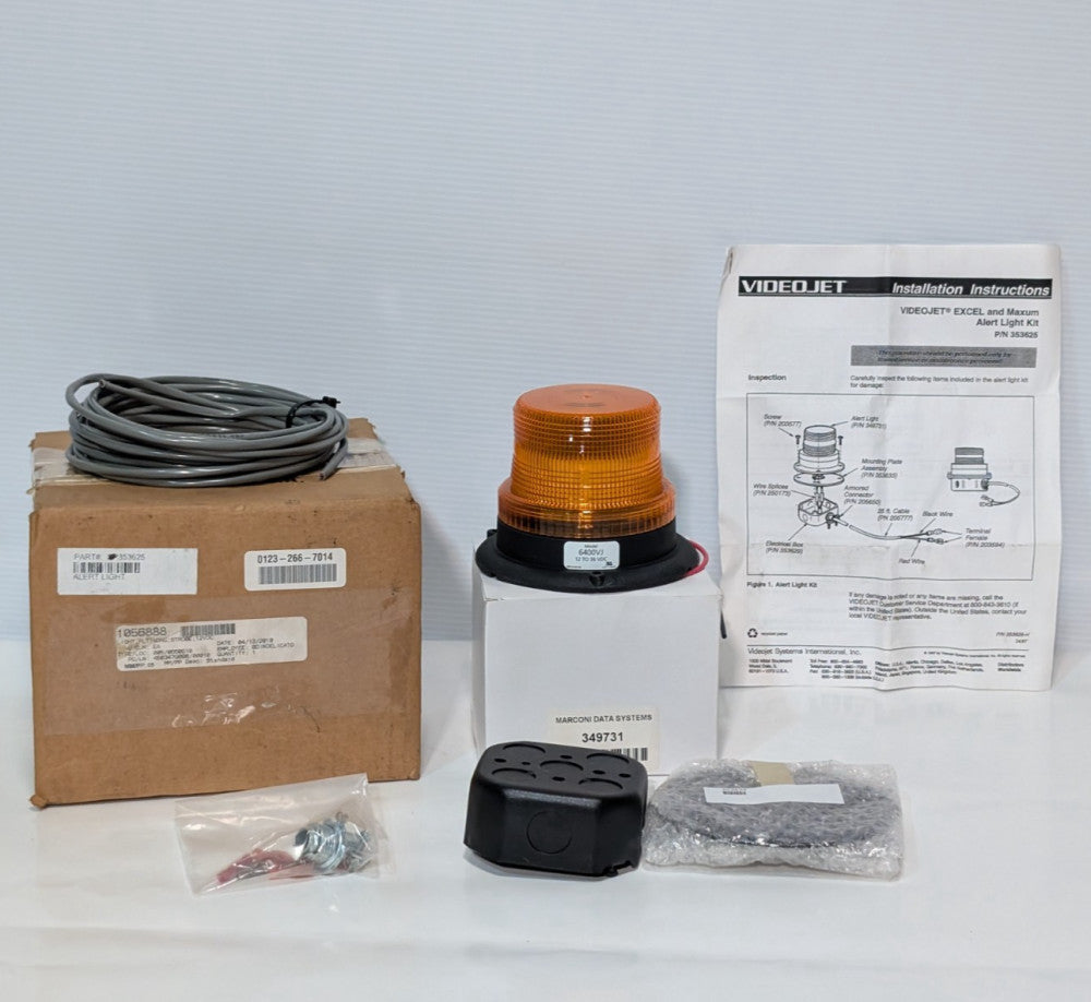 Videojet by Marconi 349731 model 6400VJ Strobe Alert Light 12 VDC, Kit 353625