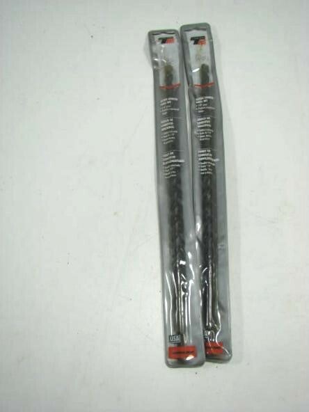 Triumph Twist Drill (38718) 3/8" x 13" Carbide-Tipped Drill Bit - Lot of 2