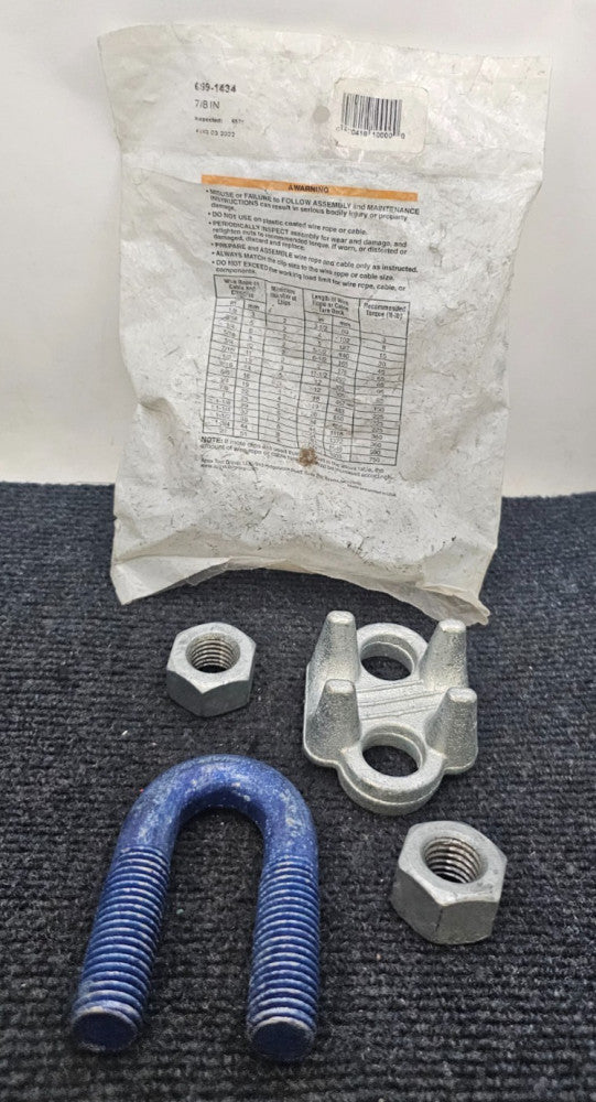 Campbell 699-1434: 7/8" Carbon Steel Galvanized Wire Rope Clip