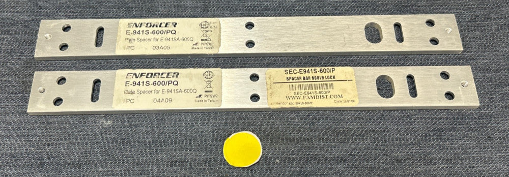 ENFORCER 3/16"  PLATE SPACER  E-941S-600/PQ  LOT OF 2