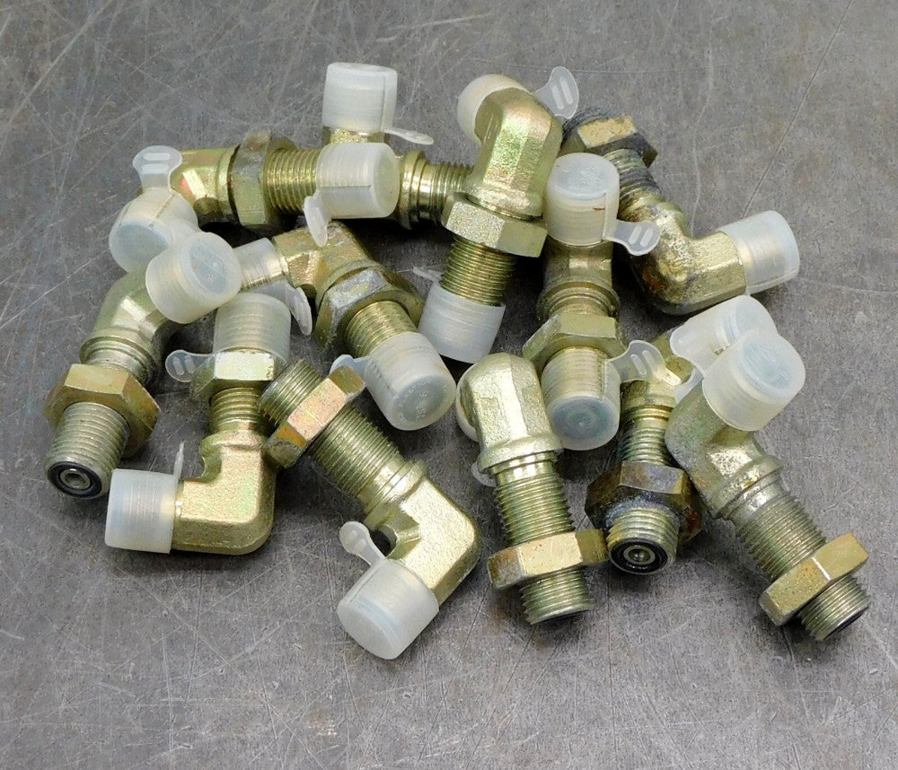 Parker 4WELO-WLNL-S Face Seal Bulkhead Elbow 90° 1/4 in. NPT Lot of Twelve (12)