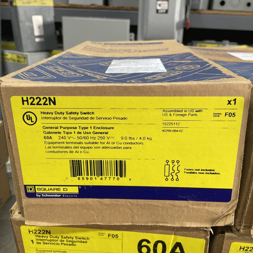 Square Heavy Duty Safety Switch H222N 60A