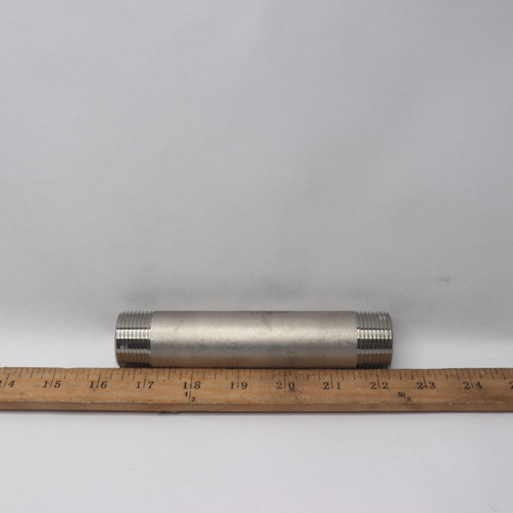 Pipe Nipple Threaded Schedule 80 Stainless Steel 1"x6"