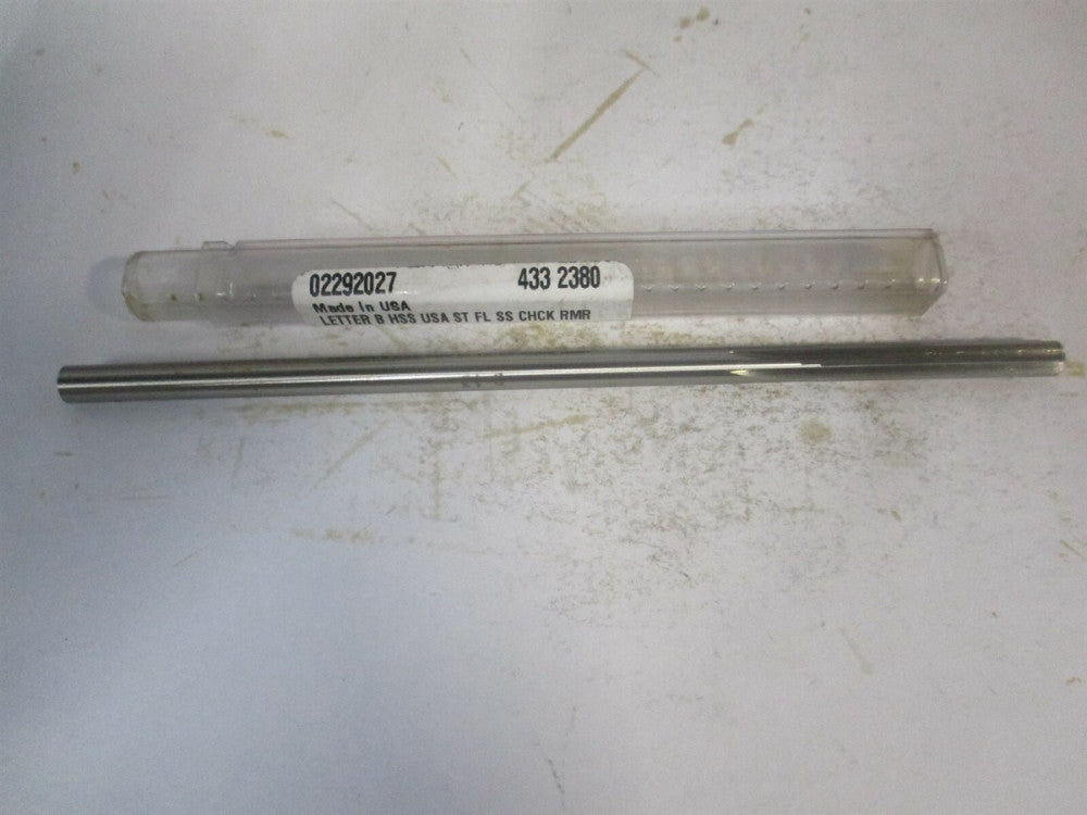 (433-0.2380) Letter B x 1-1/2" x 6" OAL High Speed Steel 6-Flute Chucking Reamer