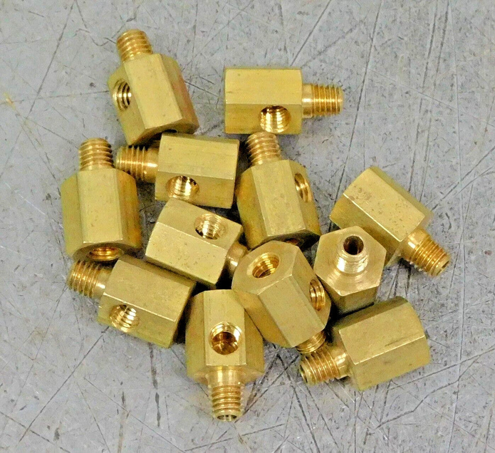 ASCO Numatics 134-233 Pneumatic Brass Fitting 10/32ml-10/32tee Lot of Twelve(12)