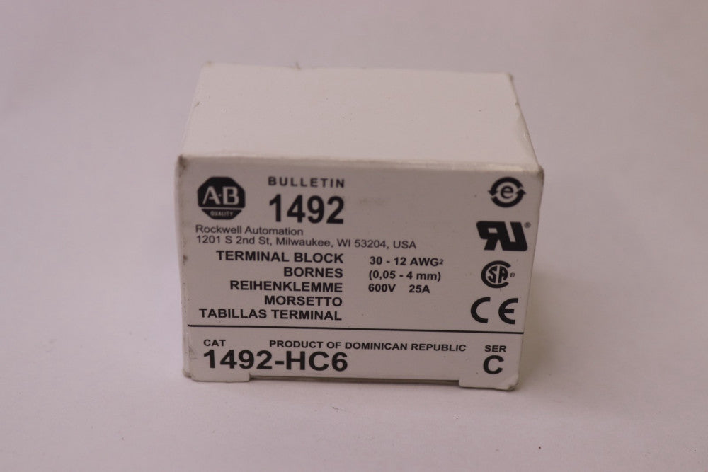 Allen Bradley Panel Mount Terminal Block 1492-HC6