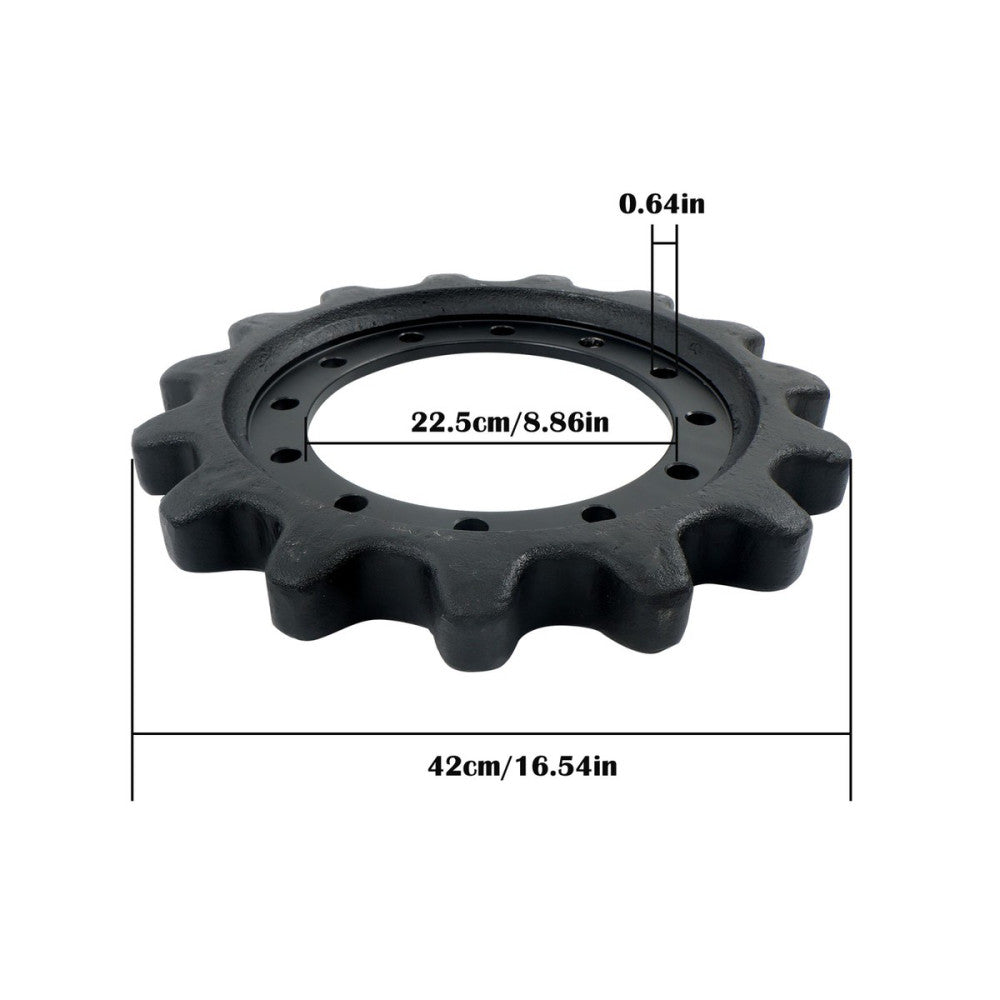 LABLT 304-1870 Track Sprocket for CAT 259D Track Loader 12 Bolt Hole,15 Tooth