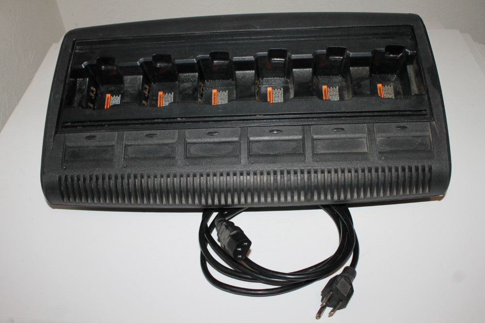 Motorola Impres Six Bank Charger and Power Cord for Two Way Radios WPLN4197A