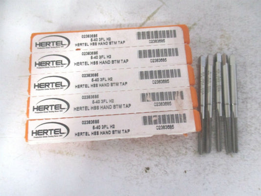 (K008117AS) #5-40 RH HSS 3-Flute Straight Flute Bottoming Hand Tap - Lot of 5