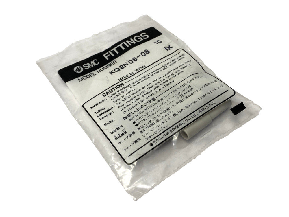 SMC KQ2N06-08 One-Touch Push to Connect Male Adaptor 6mm to 8mm PACKAGE OF 10