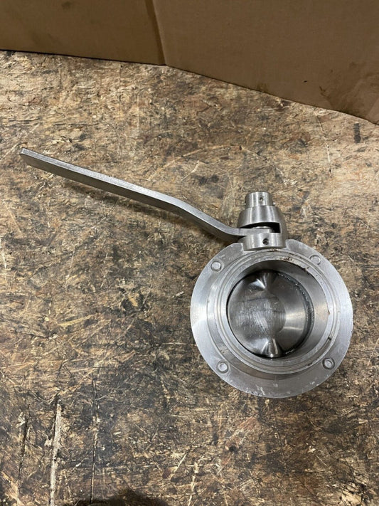 3” 316SS Manual Tri Clover Clamp Sanitary Butterfly Valve
