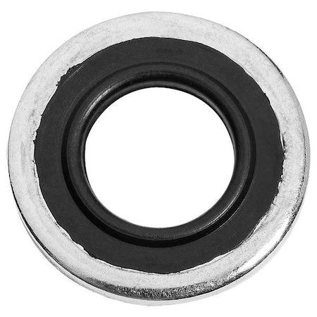 Zoro Select Zmbsw-8 Sealing Washer, Fits Bolt Size 7/16 In Steel, Zinc Plated