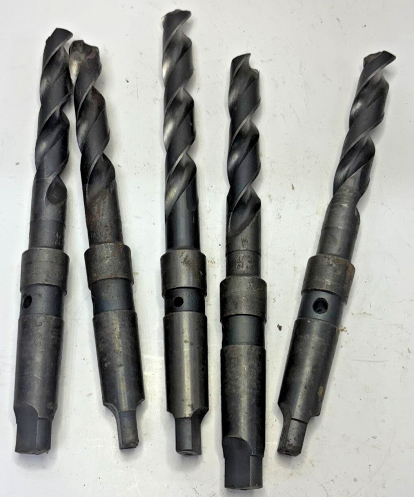 47/64" HS DRILL BIT MORSE TAPER #2 LOT OF 5 COOLANT THROUGH