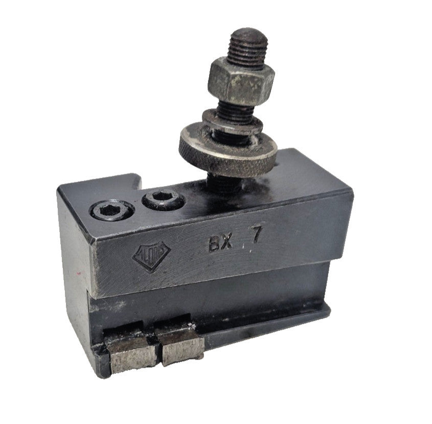 ALORIS LATHE TOOL POST HOLDER BX-7, PARTING BLADE HOLDER, 9/16" TO 3/4"