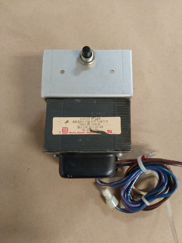 Liebert Transformer E-007B PRI 60 Hz BRN 440V PUR460V BK 490V BL SEC 24V 75VA 