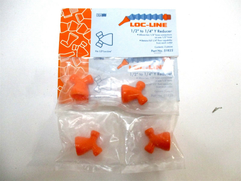 Loc-Line (51822) 1/2" Hose Inside Dia Acetal Copolymer Y Reducer - 4 Pieces