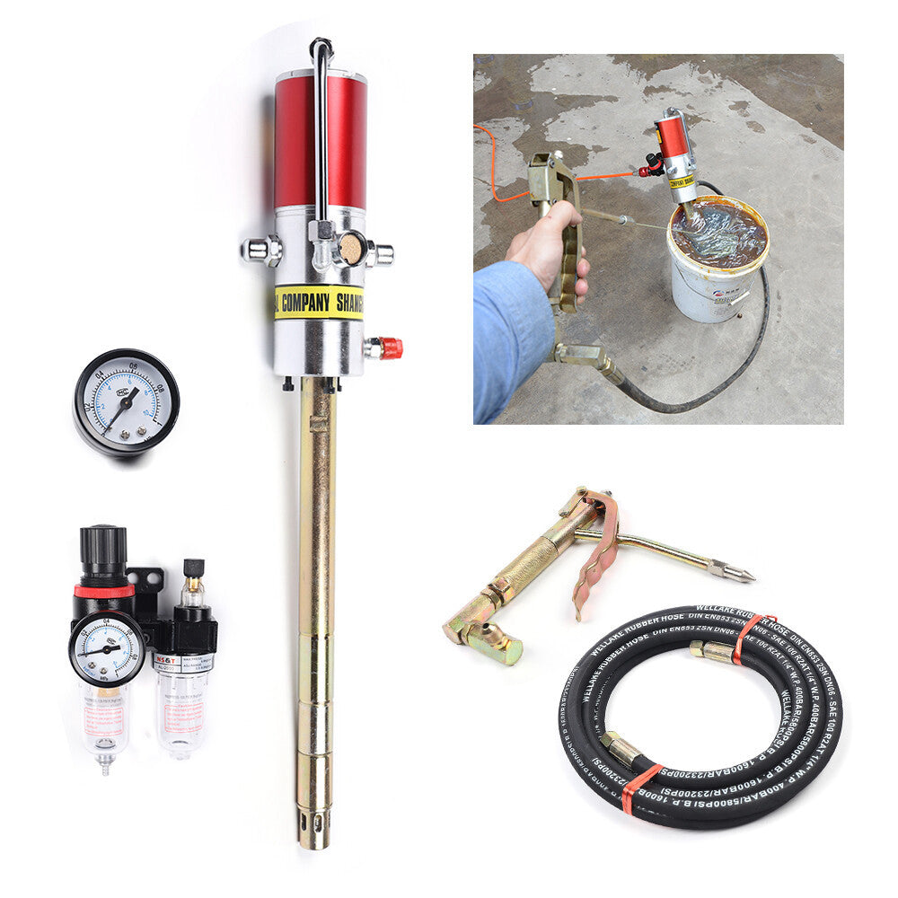50:1 High Pressure Grease Pump Air Pneumatic Compressed Gun Lubricator Pump