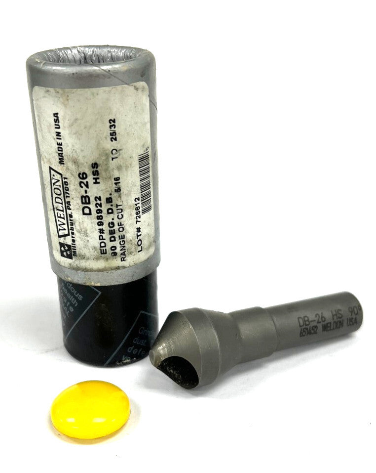 WELDON DB-26 90° HSS DEBURRING TOOL #726612 OAL 2-1/2"