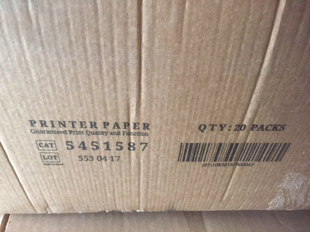(1 case / 20 packs) 5451587 - CS MEDIA CHART PAPER DT P,216 x 280 x 218 F-FOLD