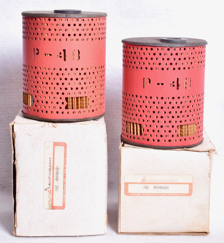 2 Count OEM Allis Chalmers P-48 Transmission Filters 49988421