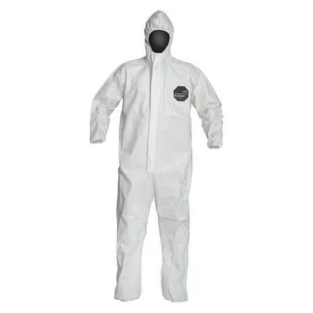 Dupont Nb127swh2x002500 Disposable Coverall, Hooded, 2Xl, Proshield(R) 50,
