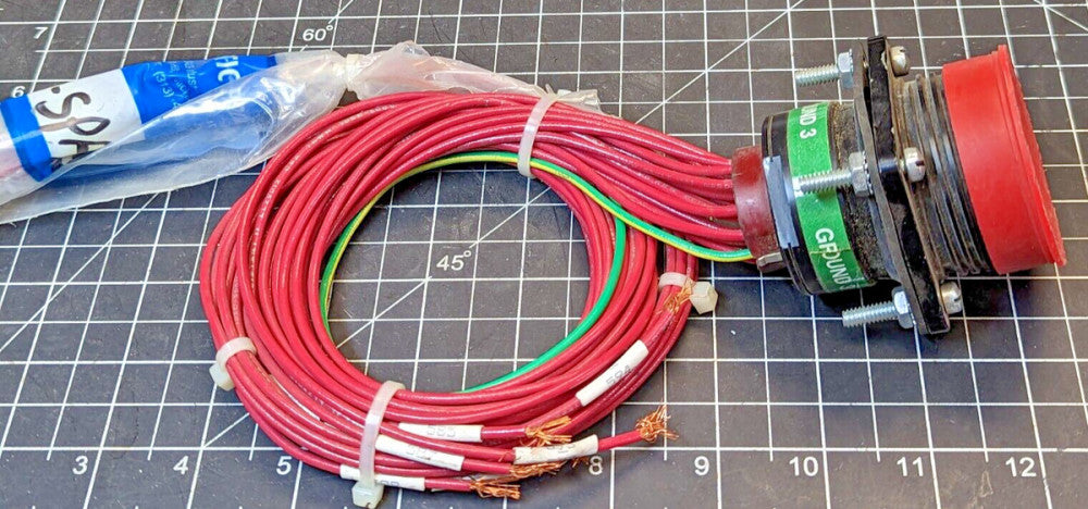 18 Pin Circular Connector With Wire 15R SPARES Used [B6B2]