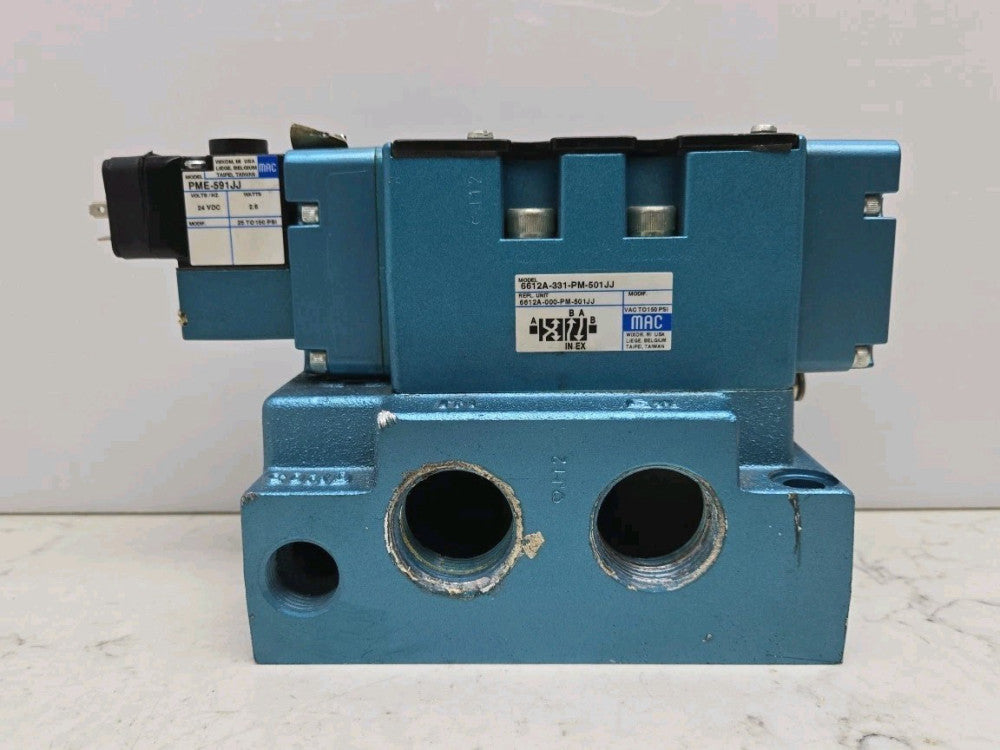 Mac Valves 6612A-311-PM-501JJ Solenoid Valve 1" Npt 150Psi 24 Vdc PME-591JJ