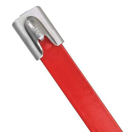 Panduit Mltfc4h-Lp316rd Cable Tie, 14-1/2 In L, 4 In Max Bundle Dia., Red, 316