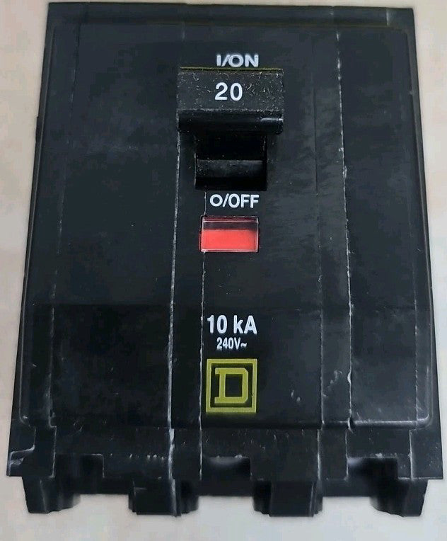Square D QOB320 20 Amp 3 Pole Circuit Breaker 3PH NEW