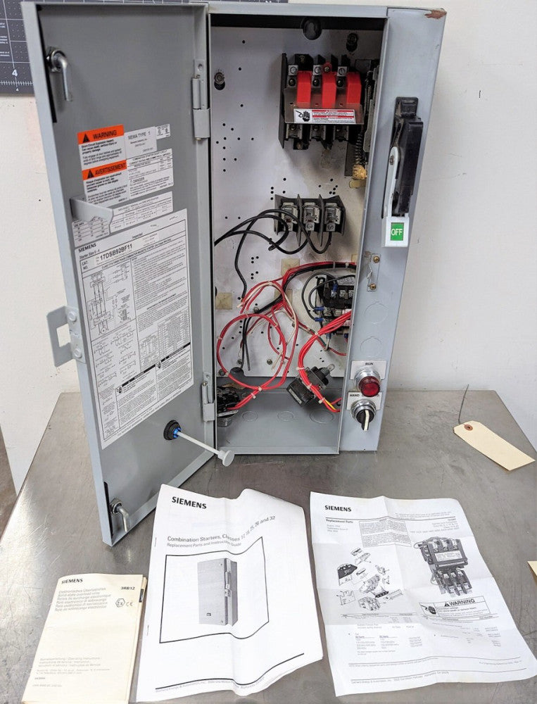 Siemens 17DSB92BF11 Combination Starter Fusible Disconnect [G2S2#1