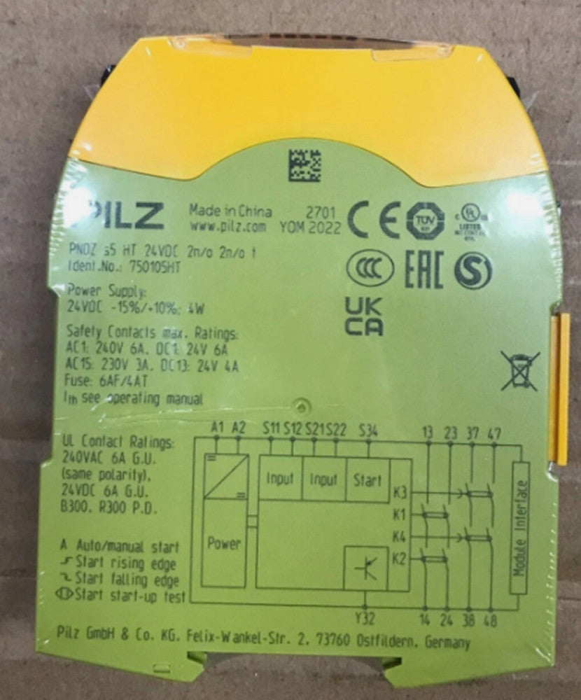 One Brand New PILZ 750105HT PNOZ S5 Safety Relay