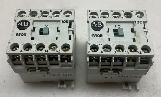 2 Pk Allen Bradley 100-M05NZ*3 Mini Contactor Relay Series A 600v