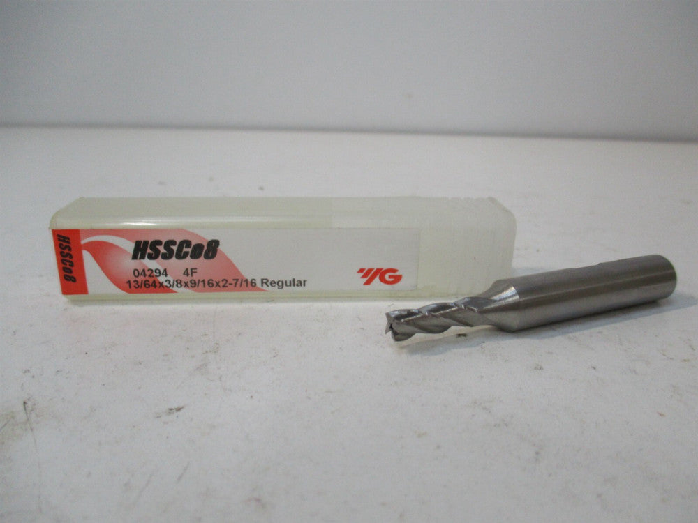 YG-1 (04294) 13/64" x 9/16" x 3/8" x 2-7/16" OAL HSS Finishing Square End Mill 