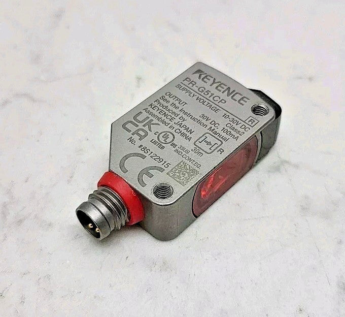 Keyence PR-G51CP Thrubeam Photoelectric Sensor M8 4-Pin Connector Used See Pics