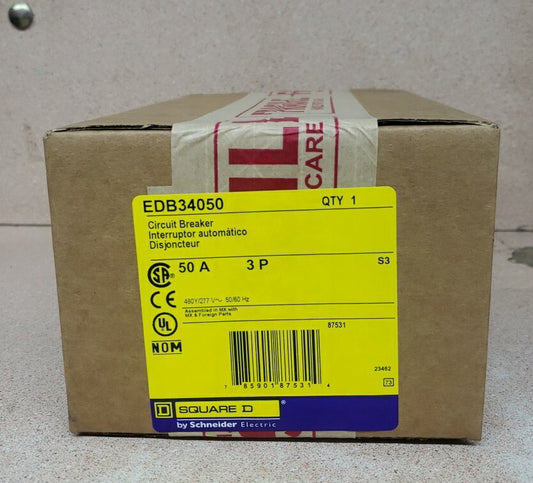 1-Square D EDB34050 Circuit Breaker 50 AMP 3 P  NB