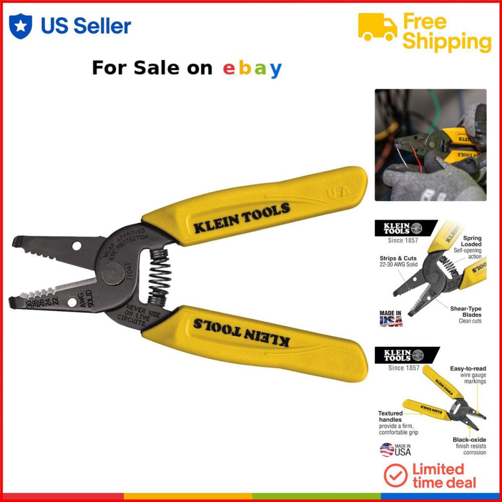 Wire Stripper Cutter Alloy Steel Compact Lightweight Precision Ground USA
