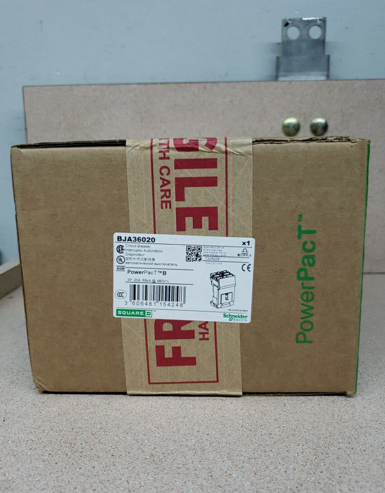 NEW SQUARE D POWERPACT 20 AMP I-LINE CIRCUIT BREAKER 600 VAC 3 POLE  BJA36020