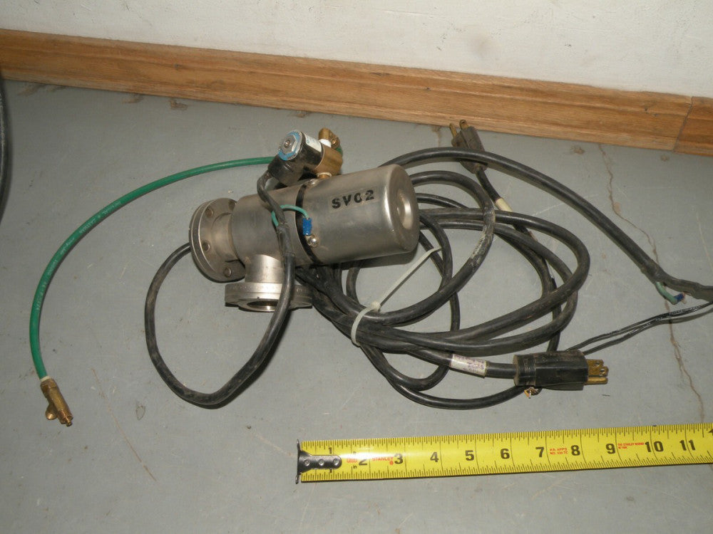 Varian High Vacuum Angle Valve 951-5088 w Wiring & Gould Actuator