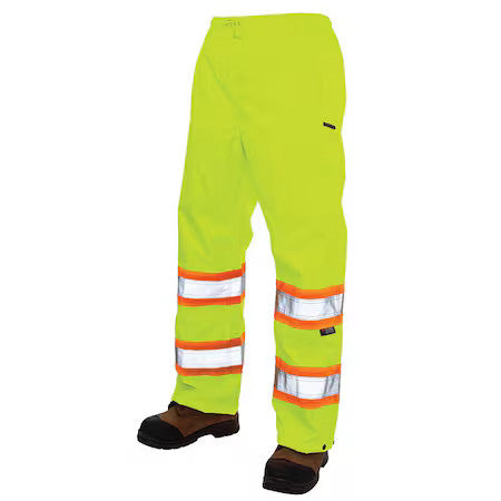 Tough Duck S37421 Hi-Vis Rain Pants,2Xl,Yellow/Green