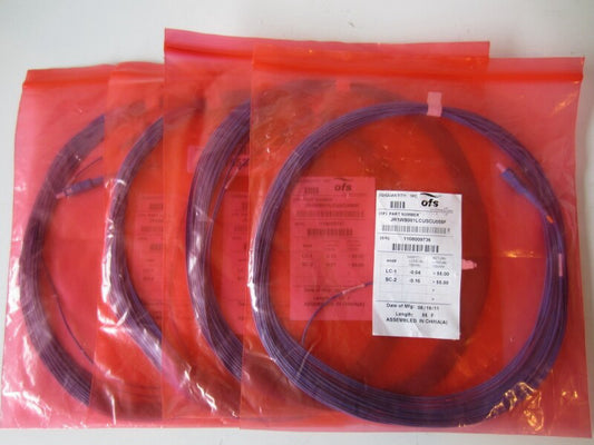 (Lot of 4) OFS JR1WB001LCUSCU055F 55' LC-1 SC-2 Fiber Optic Cable NEW