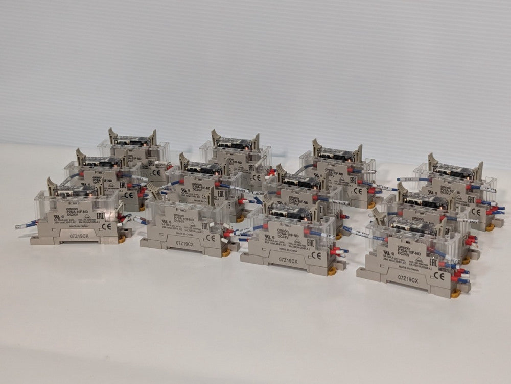 Lot of 12: Omron P7SA-10F-ND 10-Pin Relay Sockets for G7SA Series, 24VDC, 6A Max