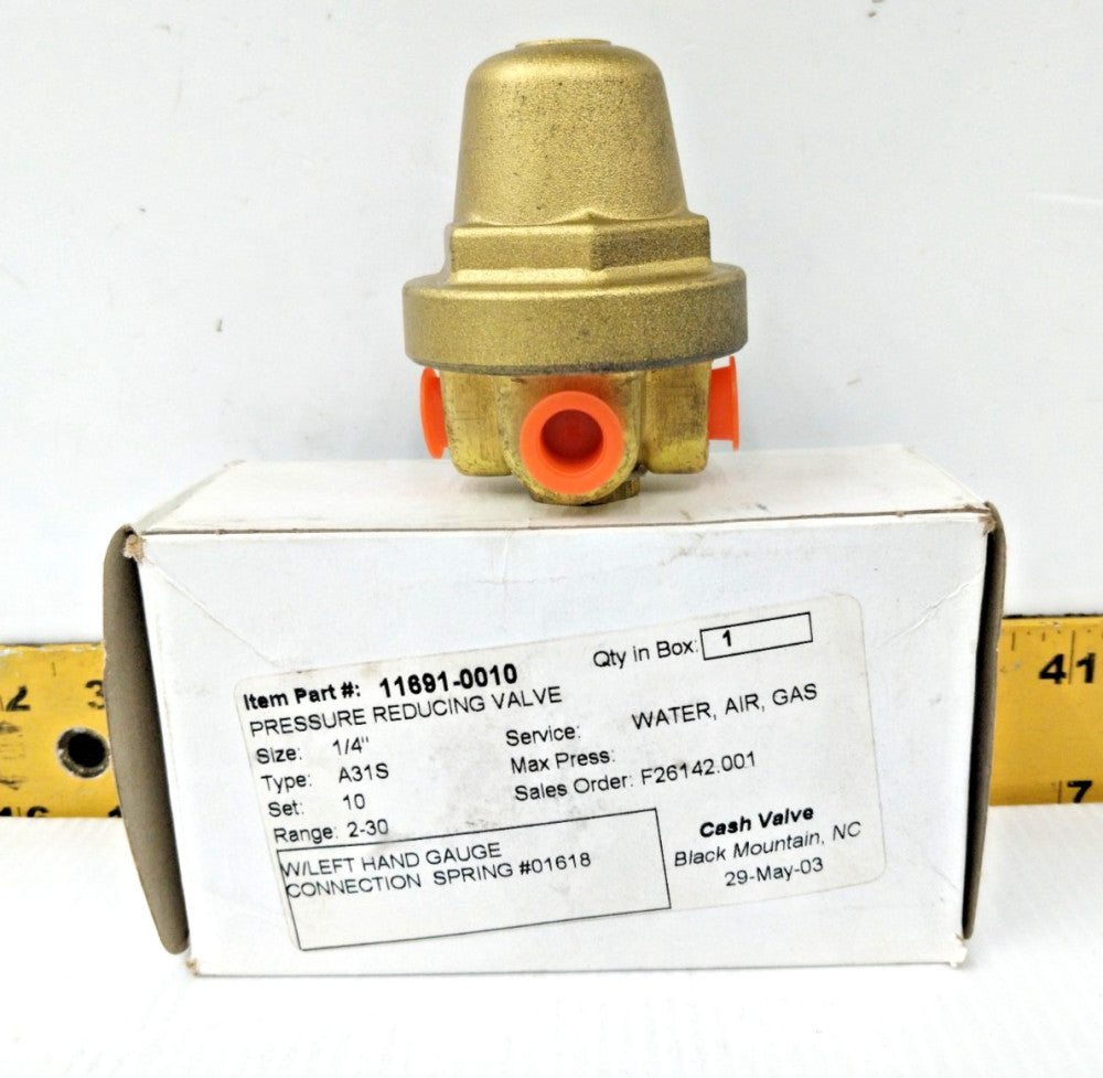 Cash Valve Pressure Reducing Valve 1/4" NPT Type A31S Part #  11691-0