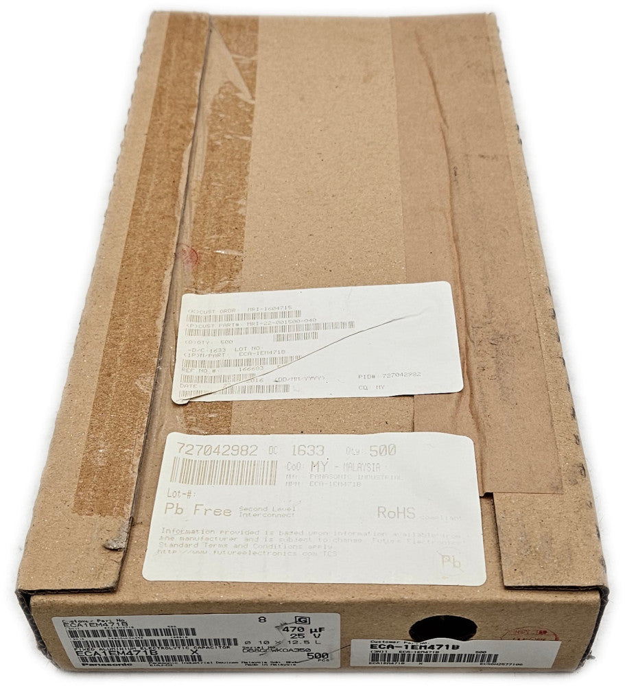 Panasonic 470uF 25V Capacitor ECA1EM471B 500pcs New Sealed Box