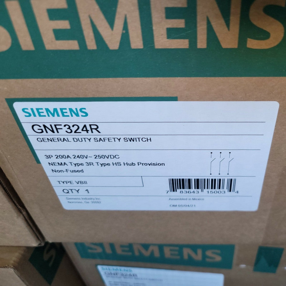 1 new Siemens GNF324R Safety Switch